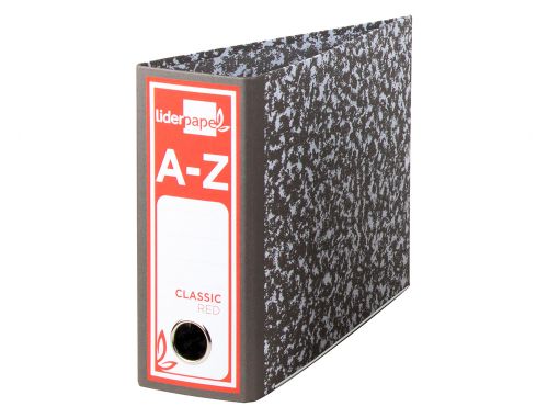 Pasta de arquivo liderpapel classic red cartao forrado quarto ao baixo gaspeado cinza , Liderpapel , 37748 , 8423473377486